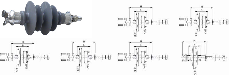 10kV (1kV) Pin Type Composite Insulator